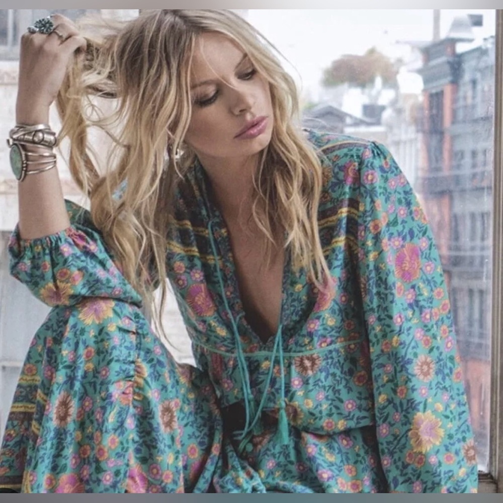 Spell And The Gypsy Folk Town Blouse Turquoise M